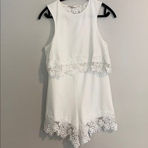 White lace romper